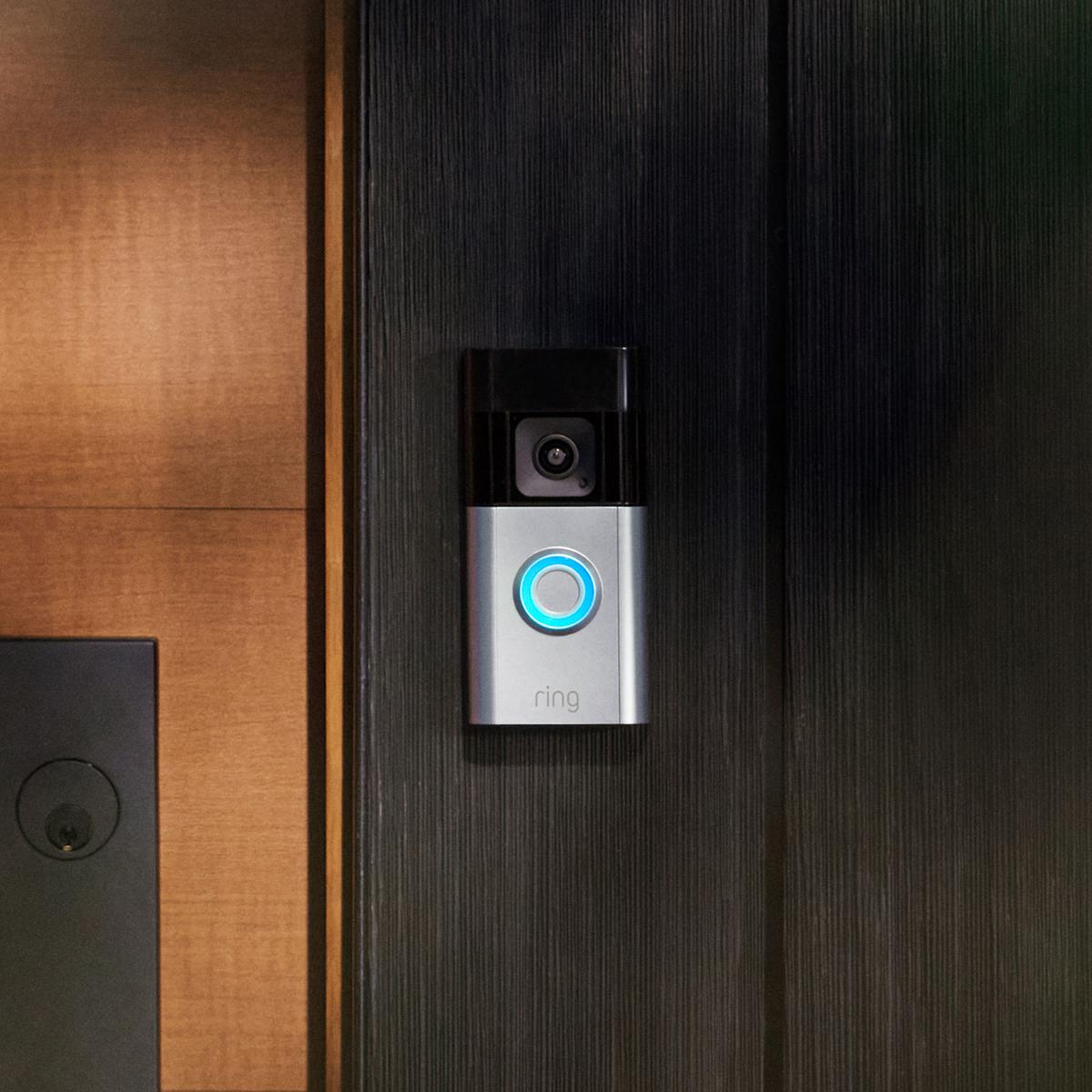 Ring Battery Doorbell Pro with Night Vision Bird's Eye View