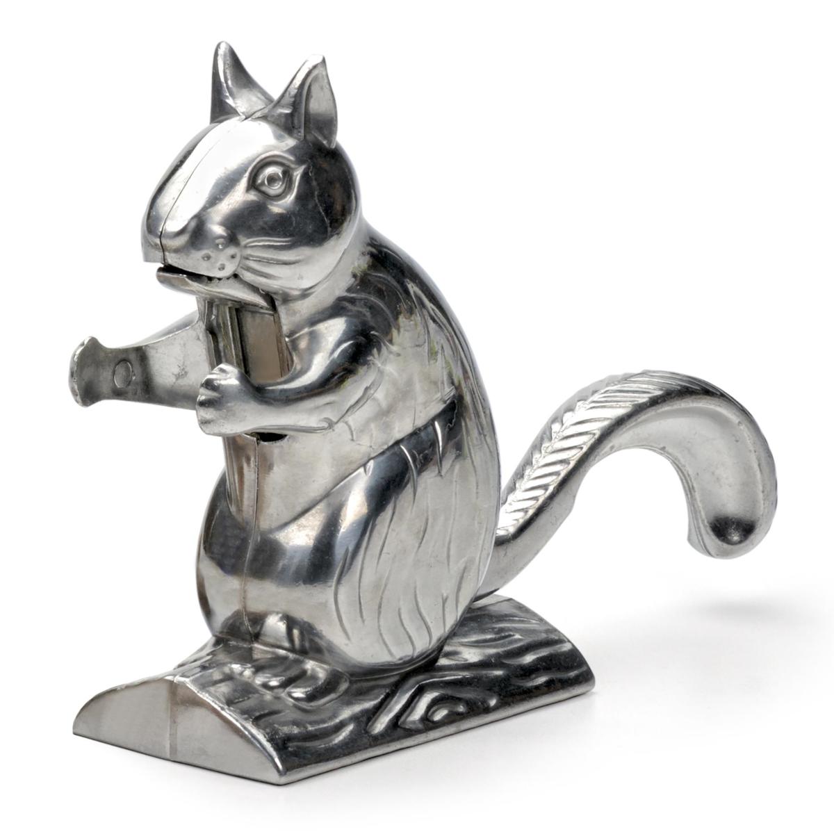 Deluxe Metal Squirrel Shaped Nutcracker