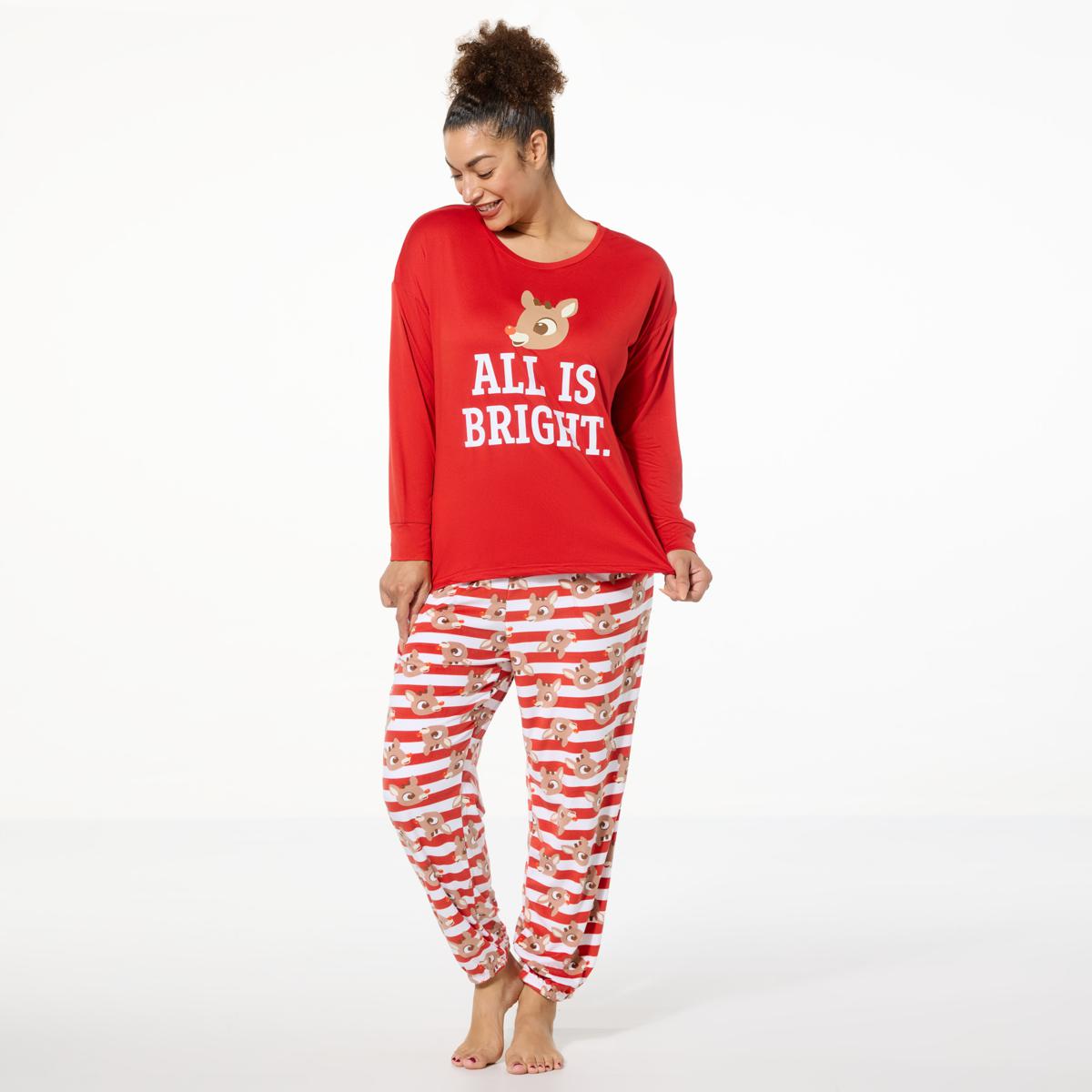 RUDOLPH 2pc Knit PJ Set | HSN