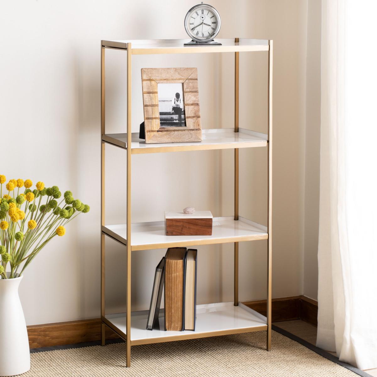 Safavieh store gold bookcase