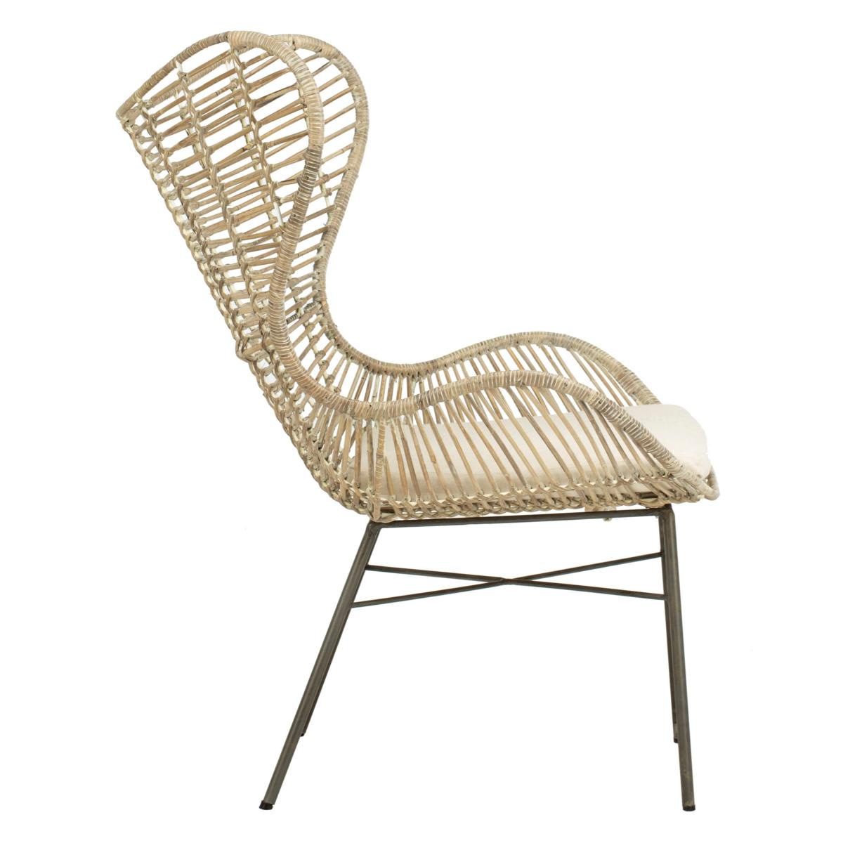 Rattan best sale wingback armchair