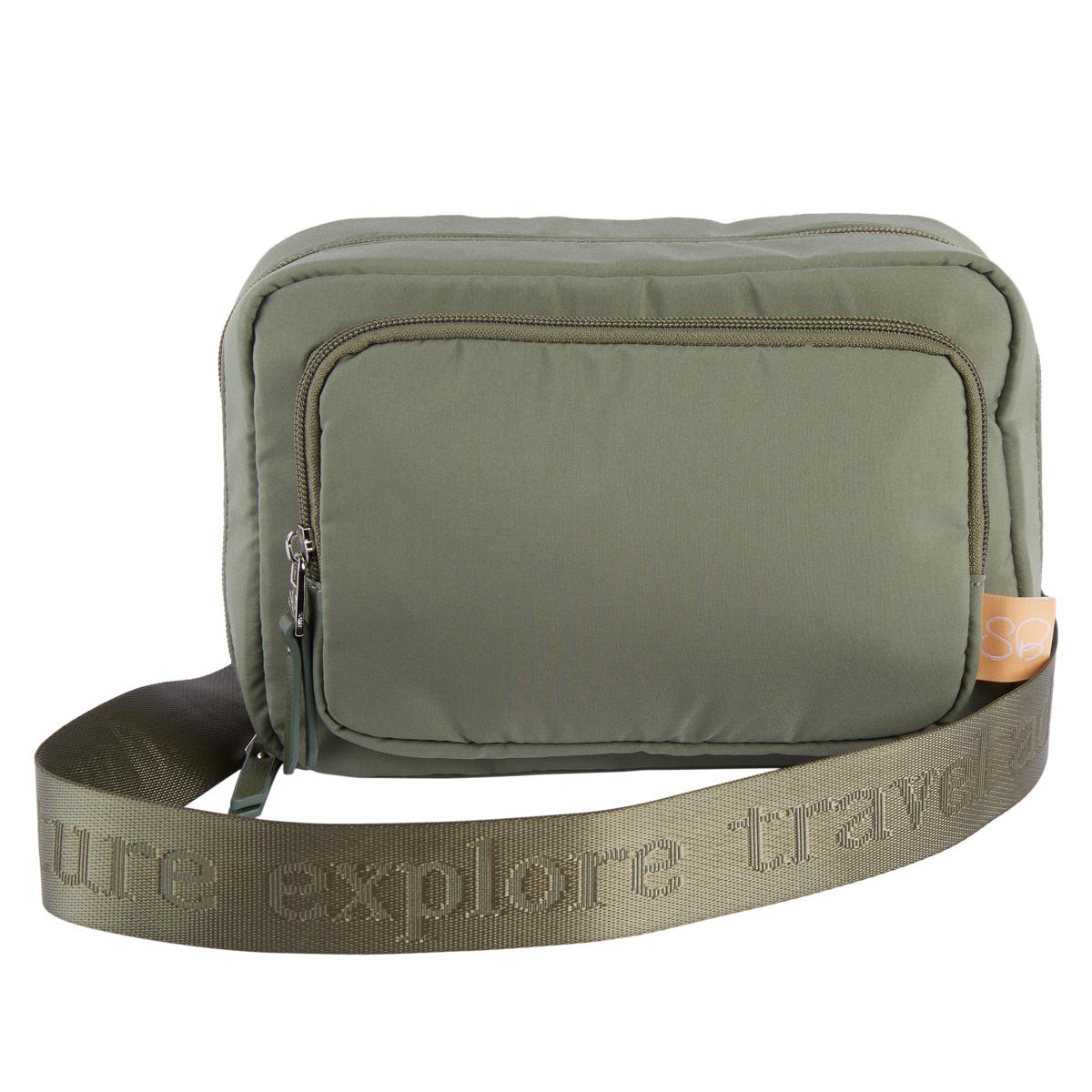 Vegan Leather Cross Body Sling Bag Olive Green by Fnp | Send Gifts Online