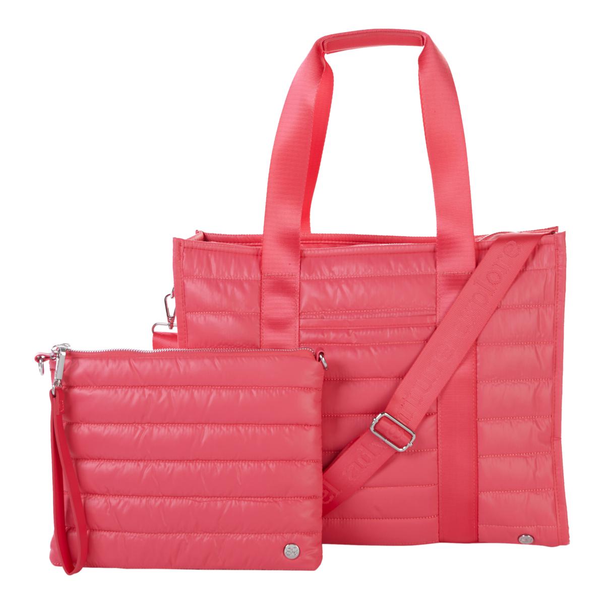 Bags, Magenta Pink Puffer Tote Bag