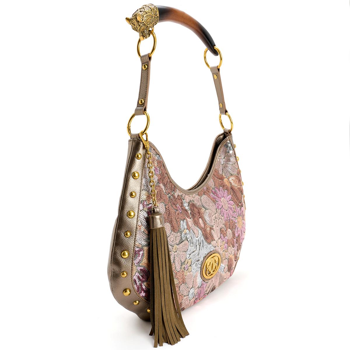 Sharif Legacy 3D Sculpted Horn Handle Sequined Leather-Trimmed