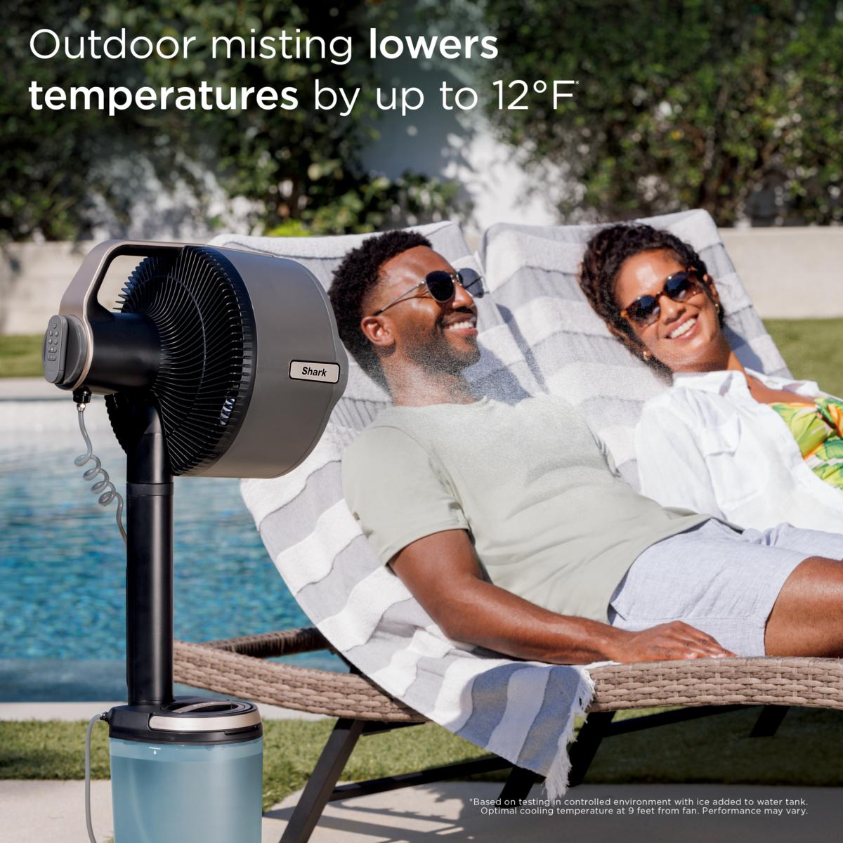 Shark FlexBreeze Pro Mist Indoor/Outdoor Fan with Misting | HSN