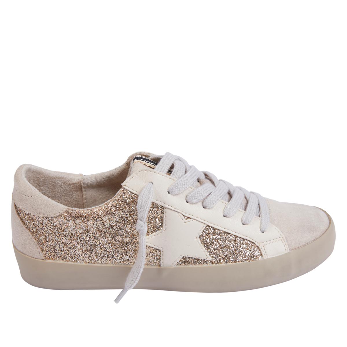 Shu Shop Silver Sparkle Sneakers w/ Star Detail