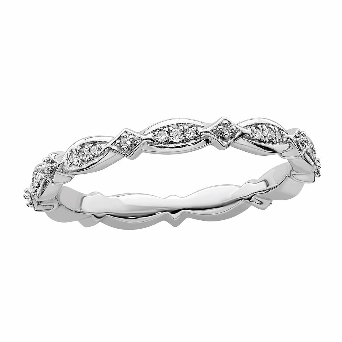 sterling silver diamond eternity band