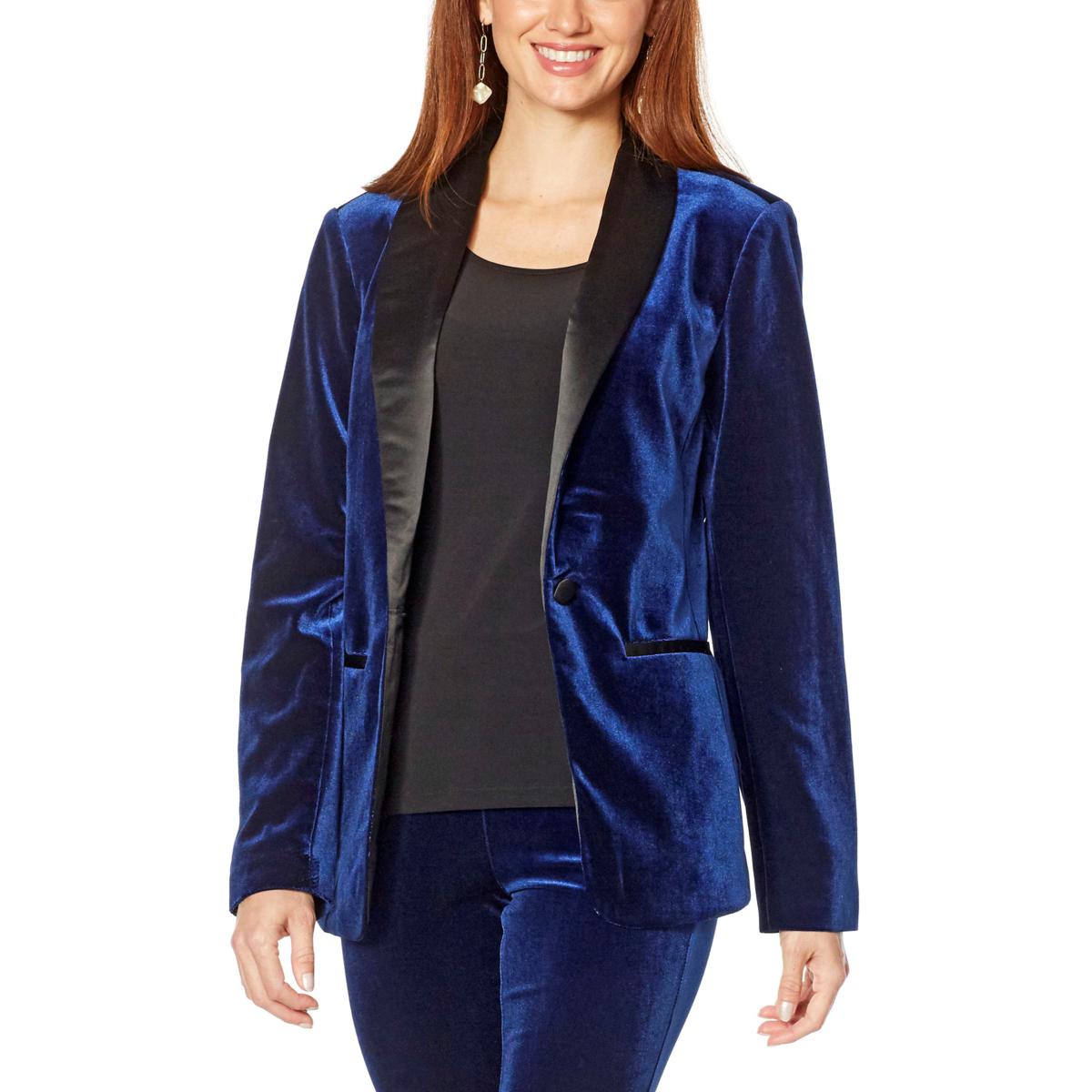 velvet stretch blazer