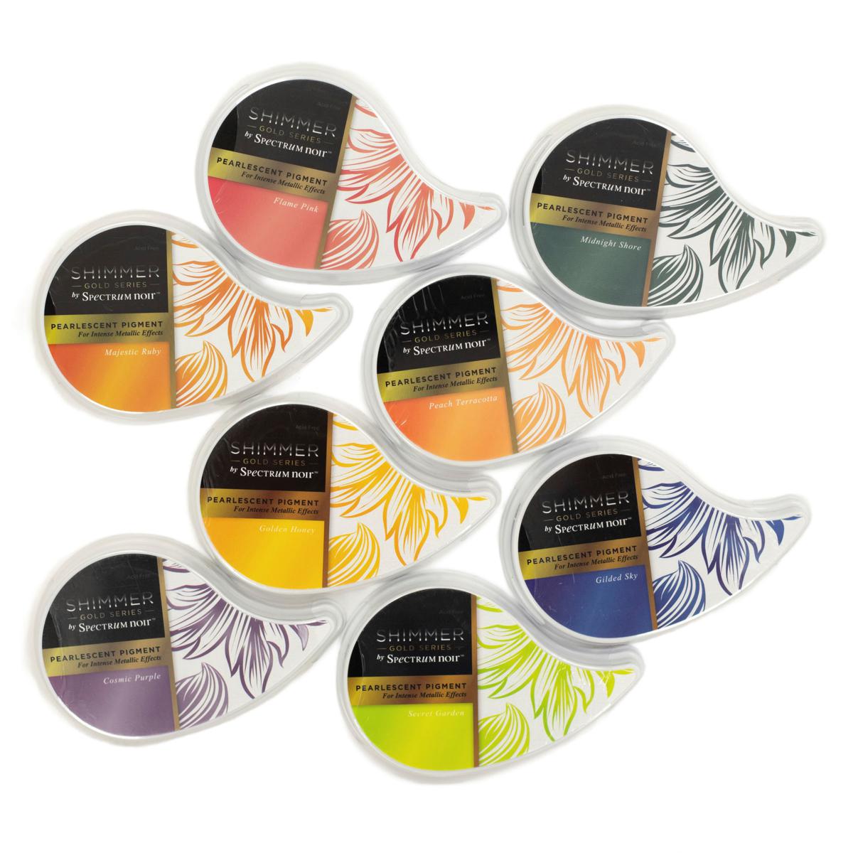 Spectrum Noir Pearlescent Golden Shimmer Ink Pads Set of 8 21872418 HSN