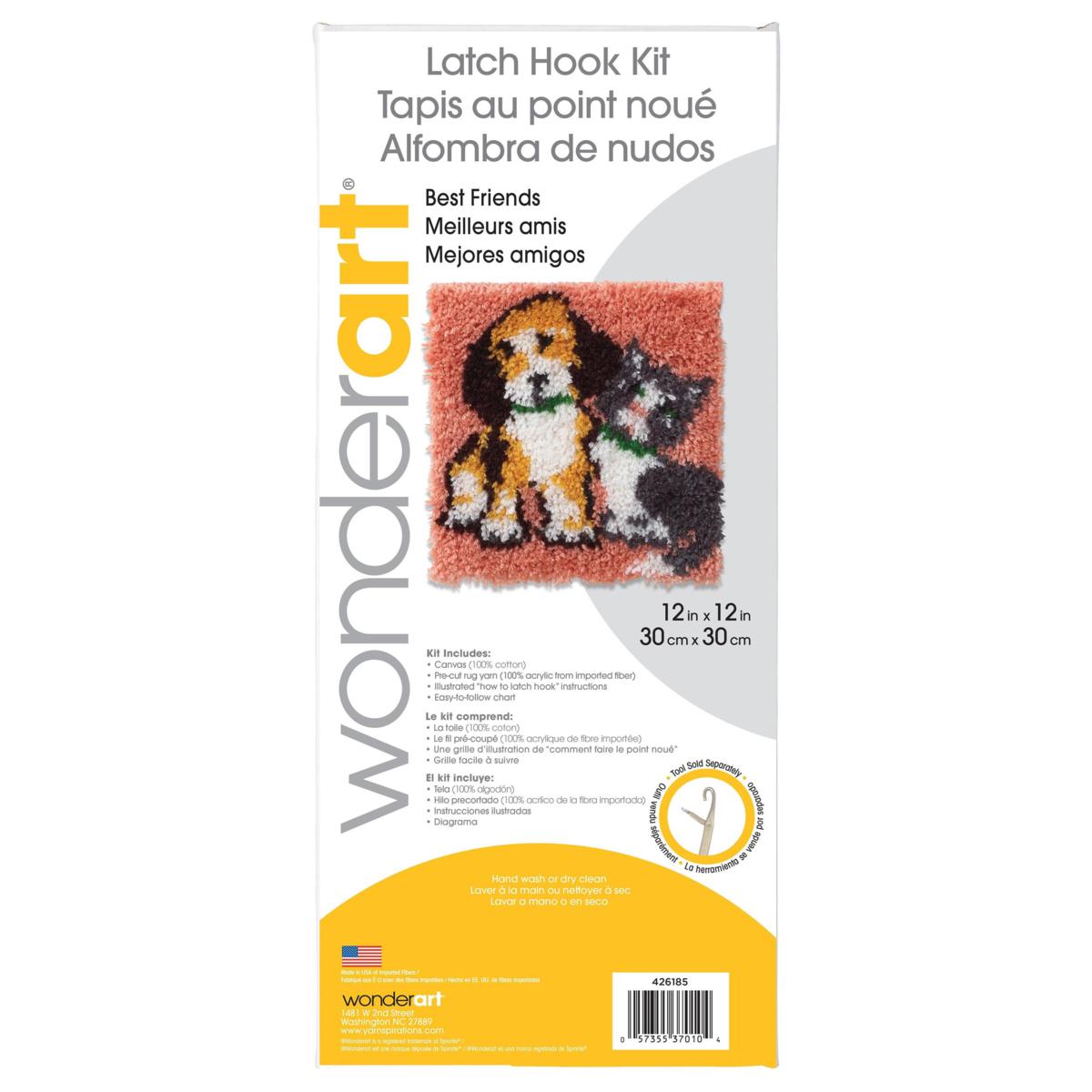 Spinrite Wonderart Latch Hook Kit 27X40 - Midnight Wolves