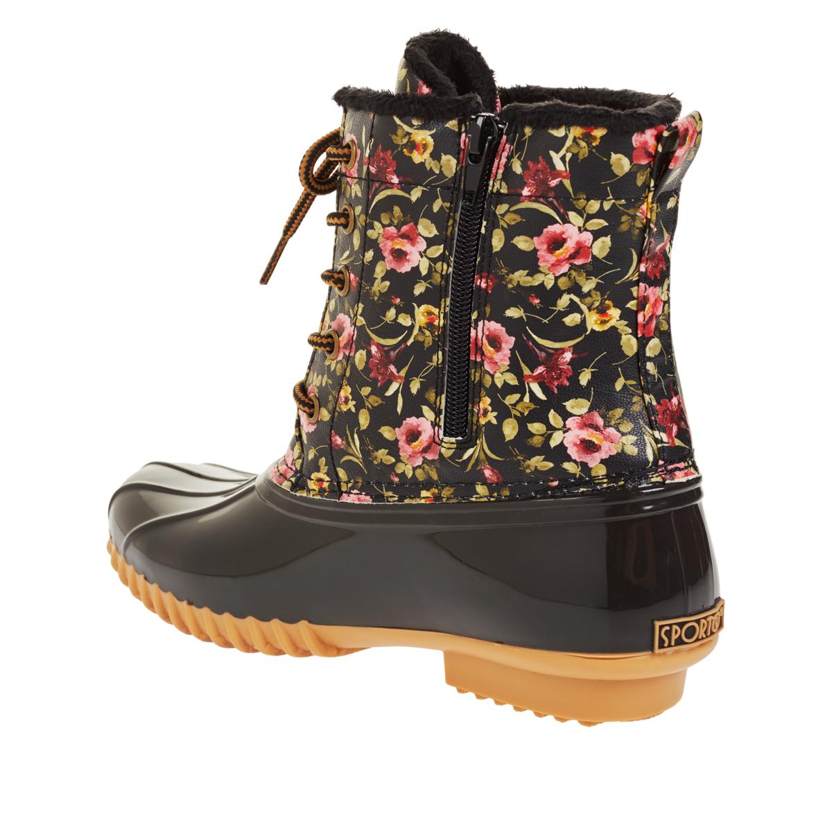 Duck boots with on sale zipper