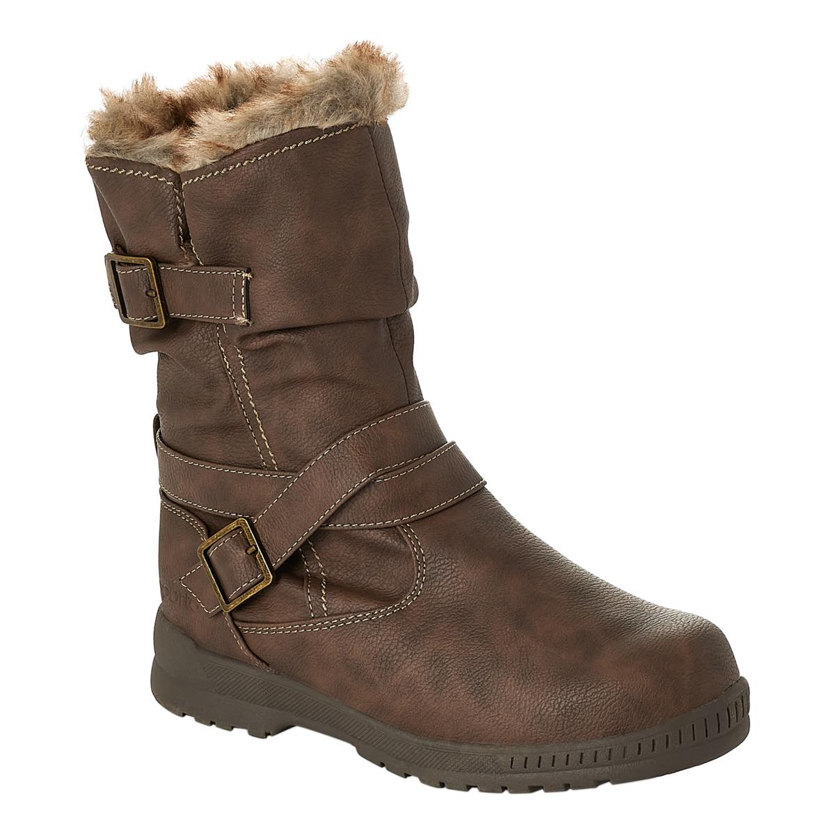 Sheepskin cheap biker boots