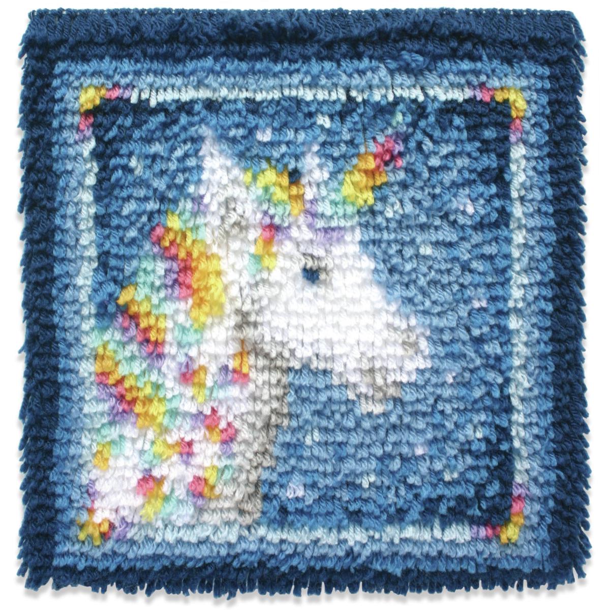 SHAGGY BUTTERFLY LATCH HOOK RUG KIT (12 SQR)