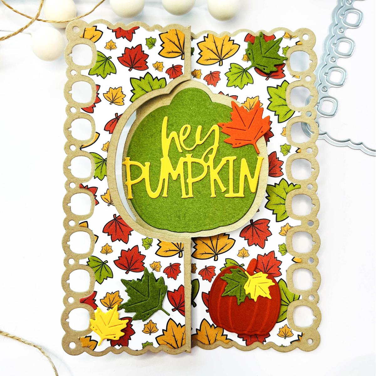 Stamps of Life Pumpkin Flip-It Interactive A2 Card and