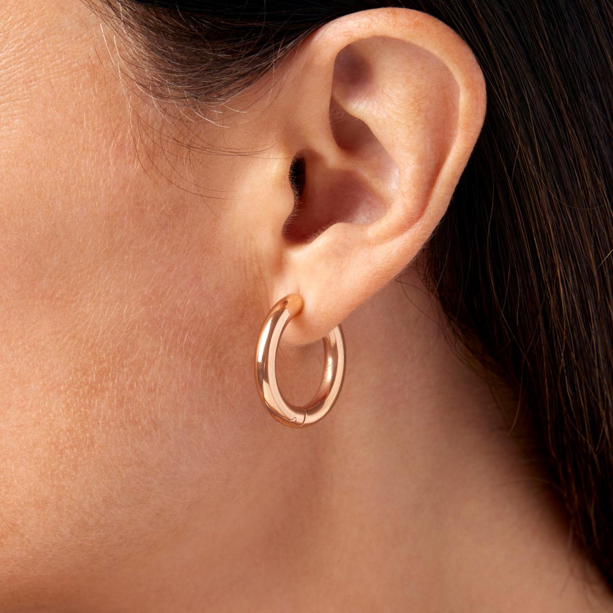 Heart Shaped Hoop Earrings