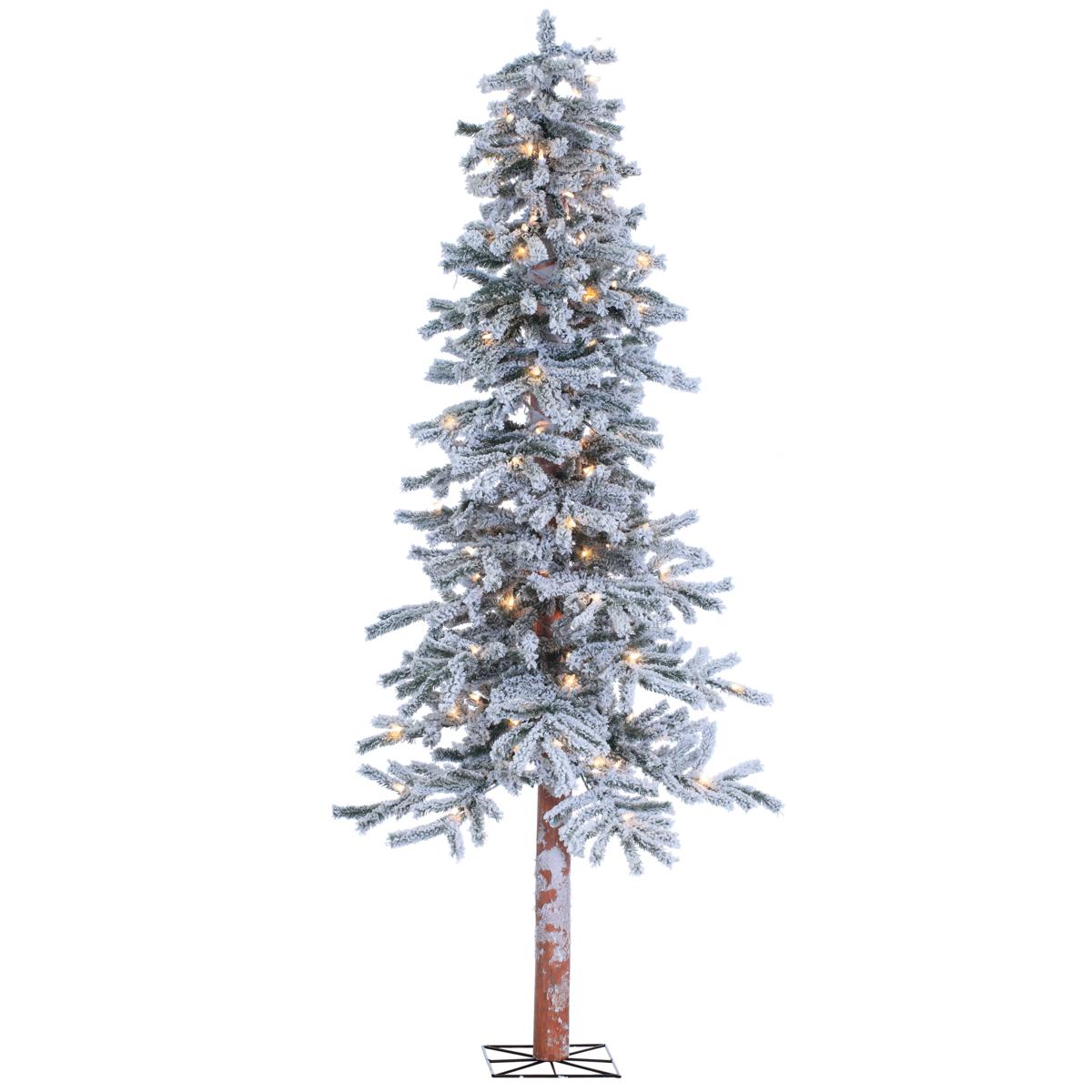 flocked alpine christmas tree