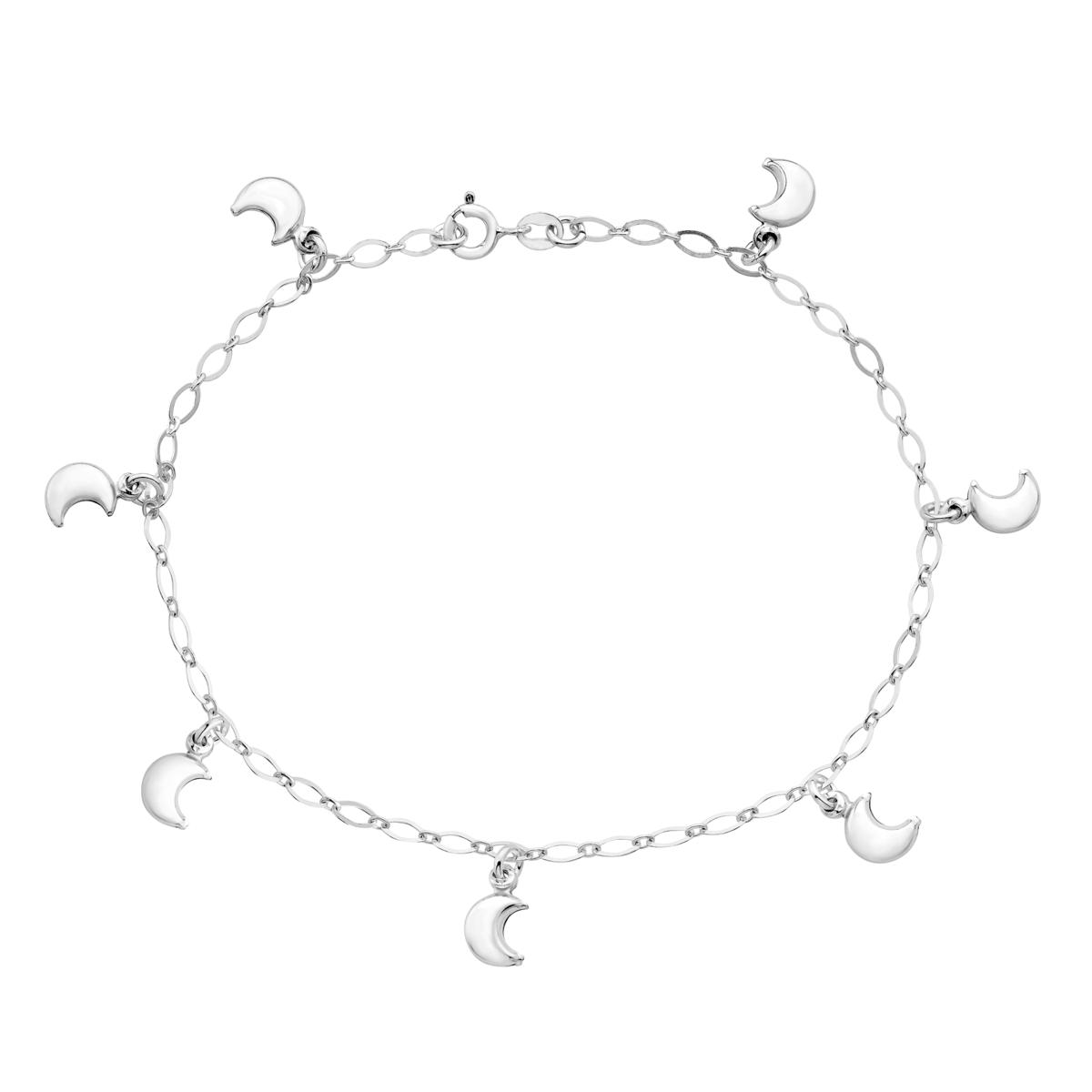 Silver deals moon anklet