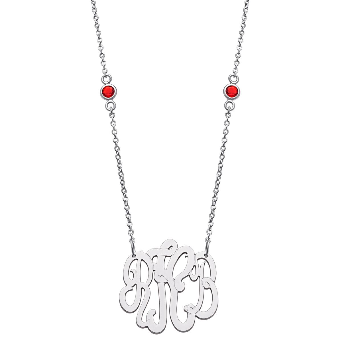 monogram chain only necklaces