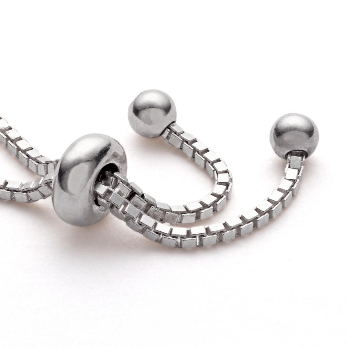 Sterling Silver Adjustable Name Bracelet | HSN display picture 1