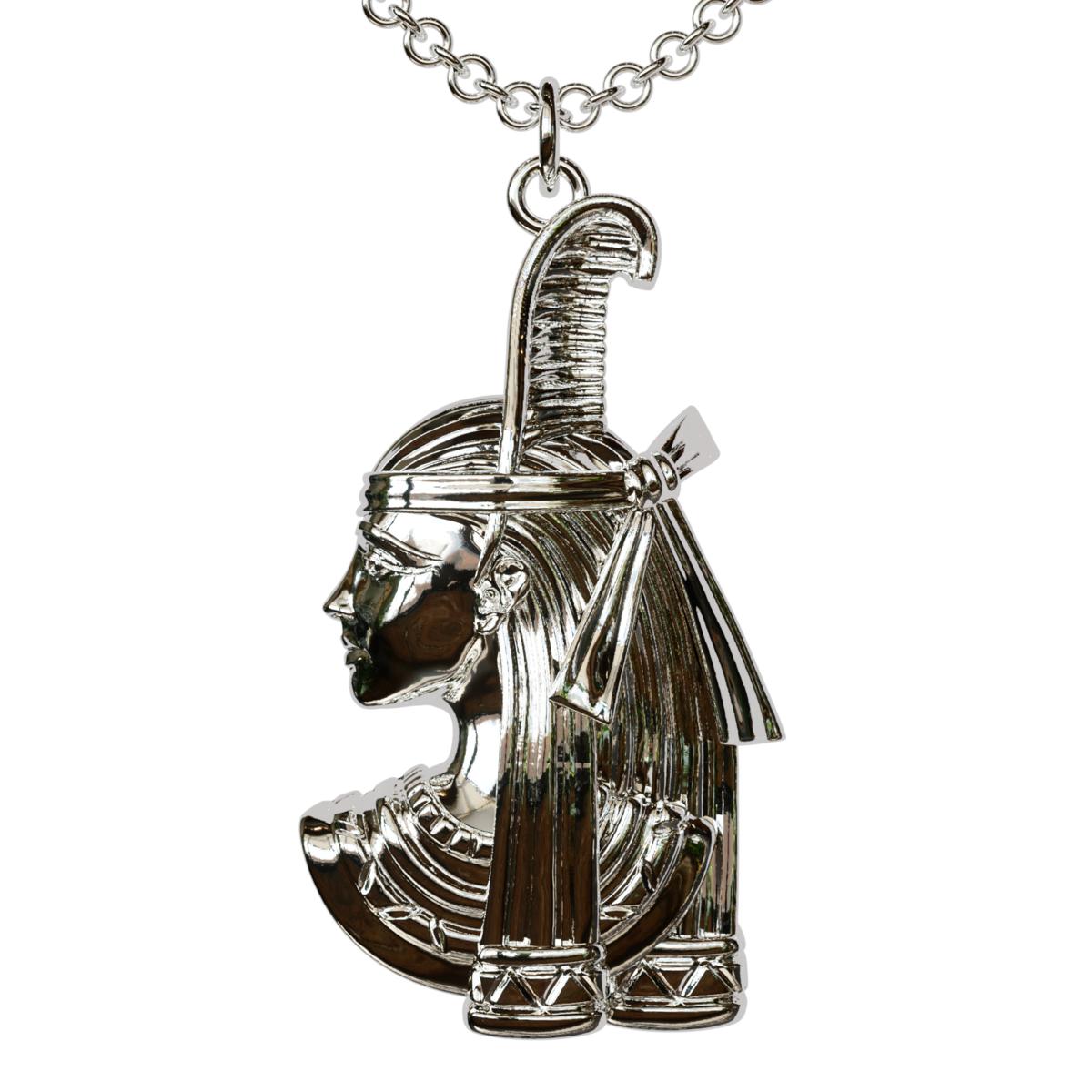 Sterling Silver Egyptian Goddess Ma'at Pendant with Chain Sterling Silver Egyptian Goddess Ma'at Pendant with Chain