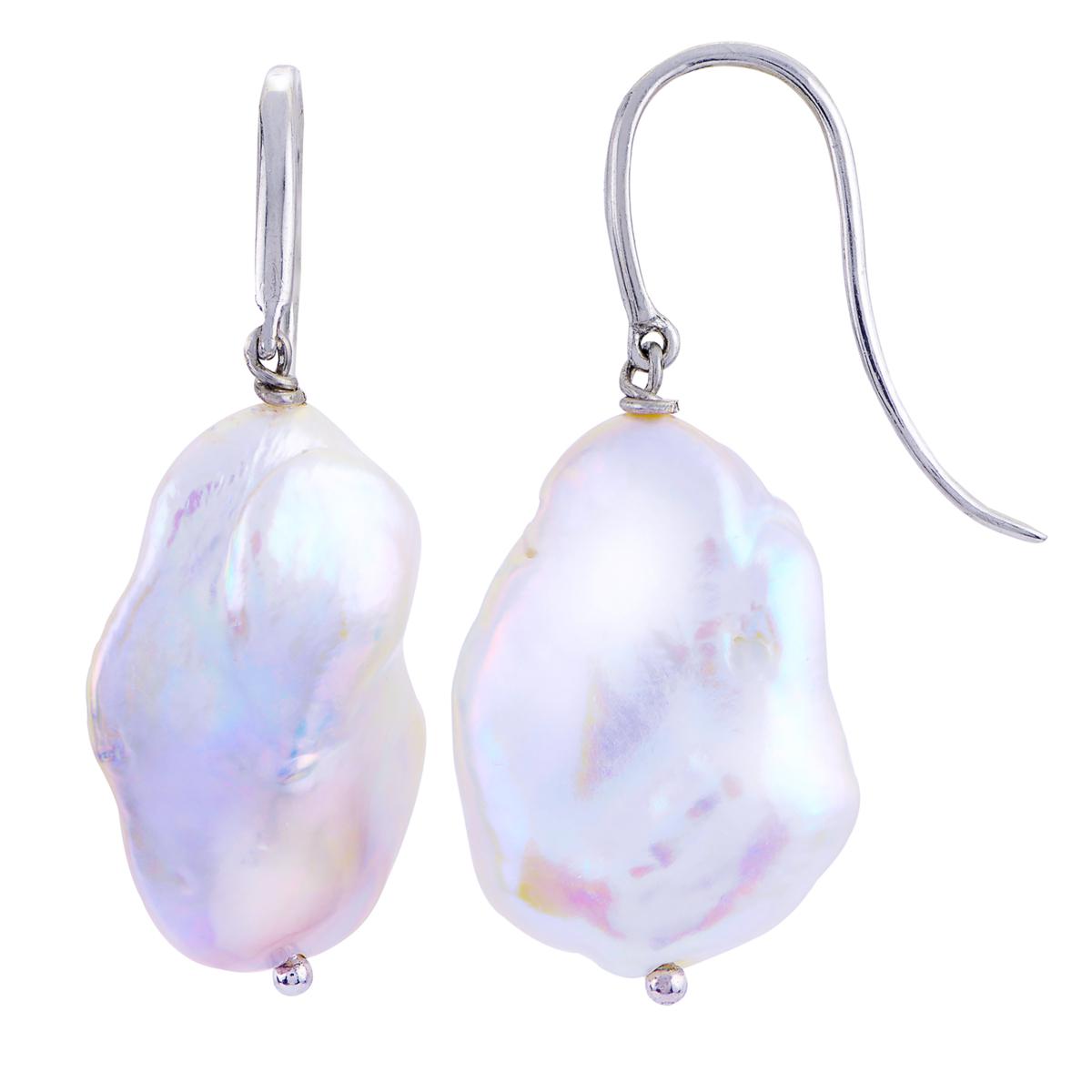 Sterling Silver Keshi Pearl Drop Earrings - 22893264 | HSN