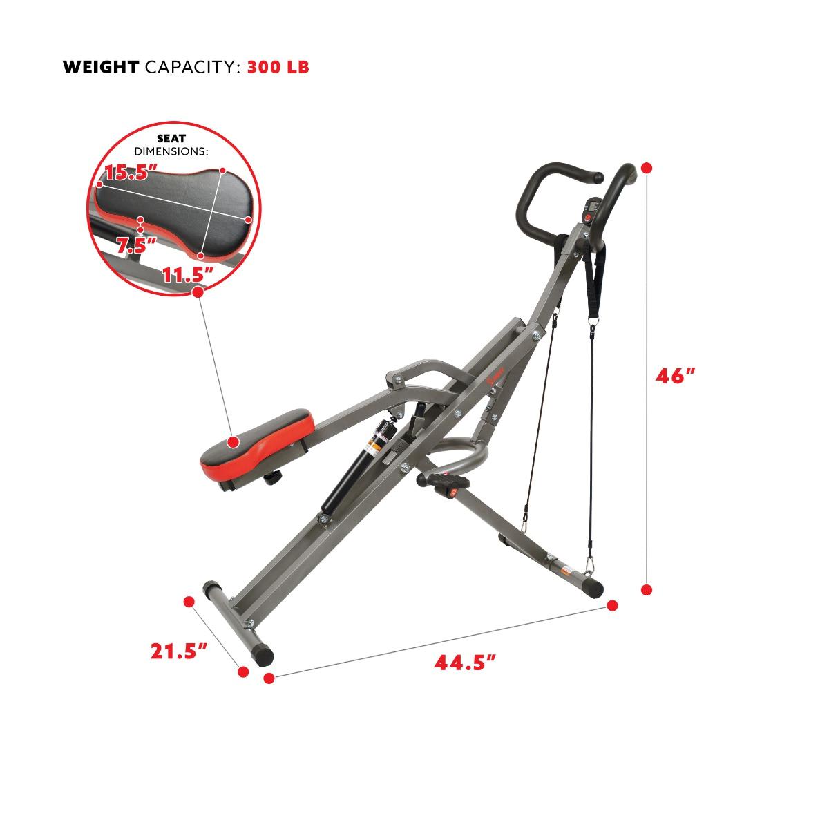 Sunny Health Fitness Row N Ride PRO Squat Assist Trainer SF