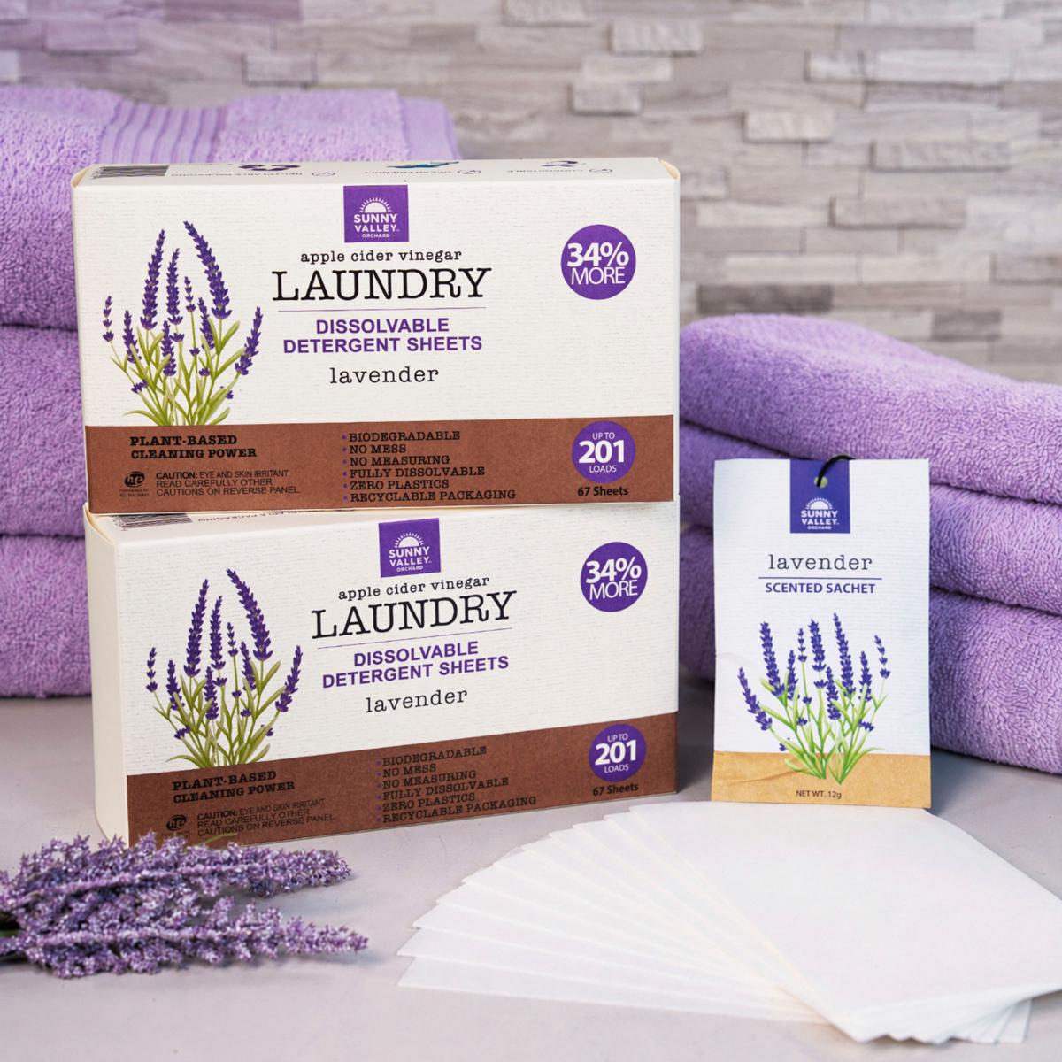 セルマん P.A.P. トナー & Wash Powder セット Sunny Valley Orchard 402-Load Laundry Sheets and Fragrance Sachet