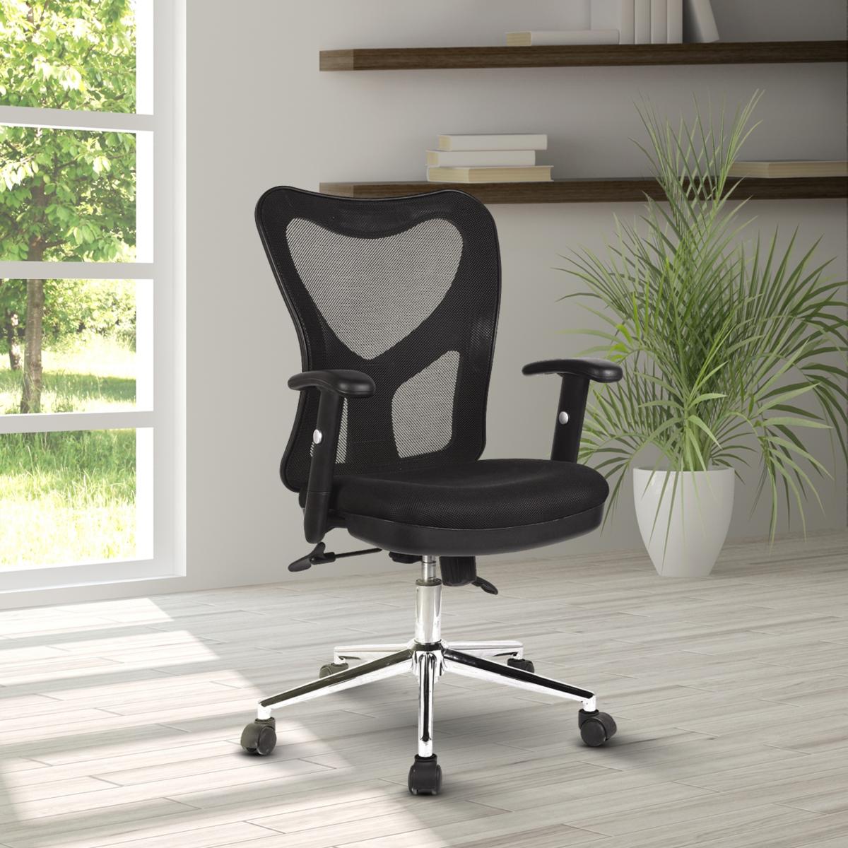 Techni Mobili  High Back Executive Mesh Office Chair with Arms, Headrest  and Lumbar Support