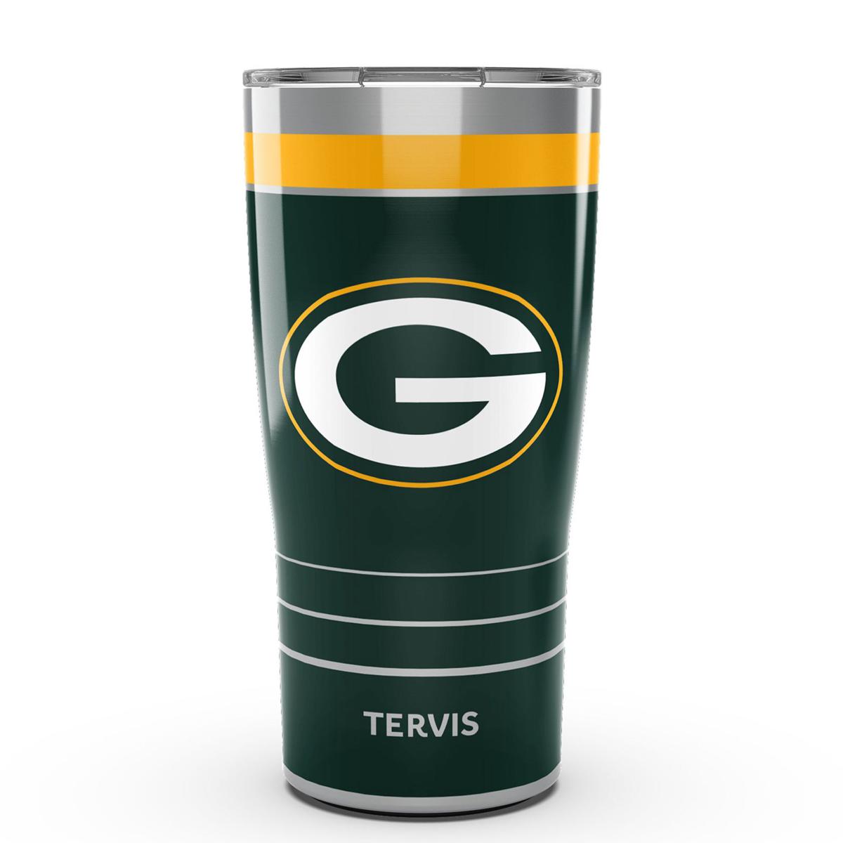 Green Bay Packers 16oz. Colorblock Stainless Steel Curved Tumbler