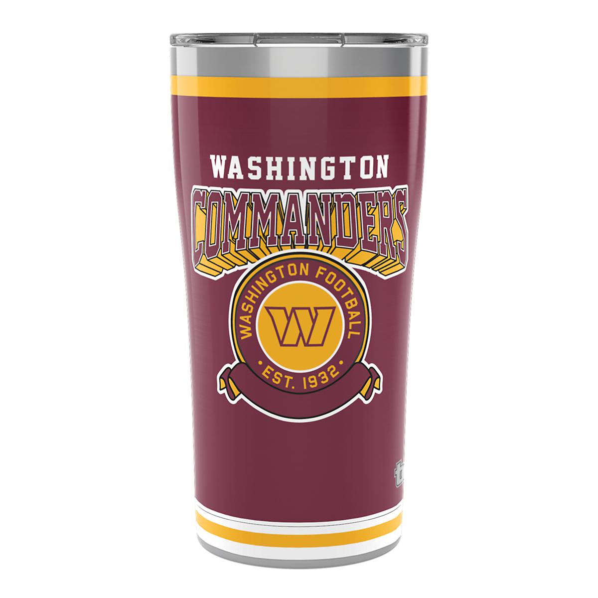 Washington Commanders NFL 20 oz Color Logo Stainless Steel Hot Cold Tumbler