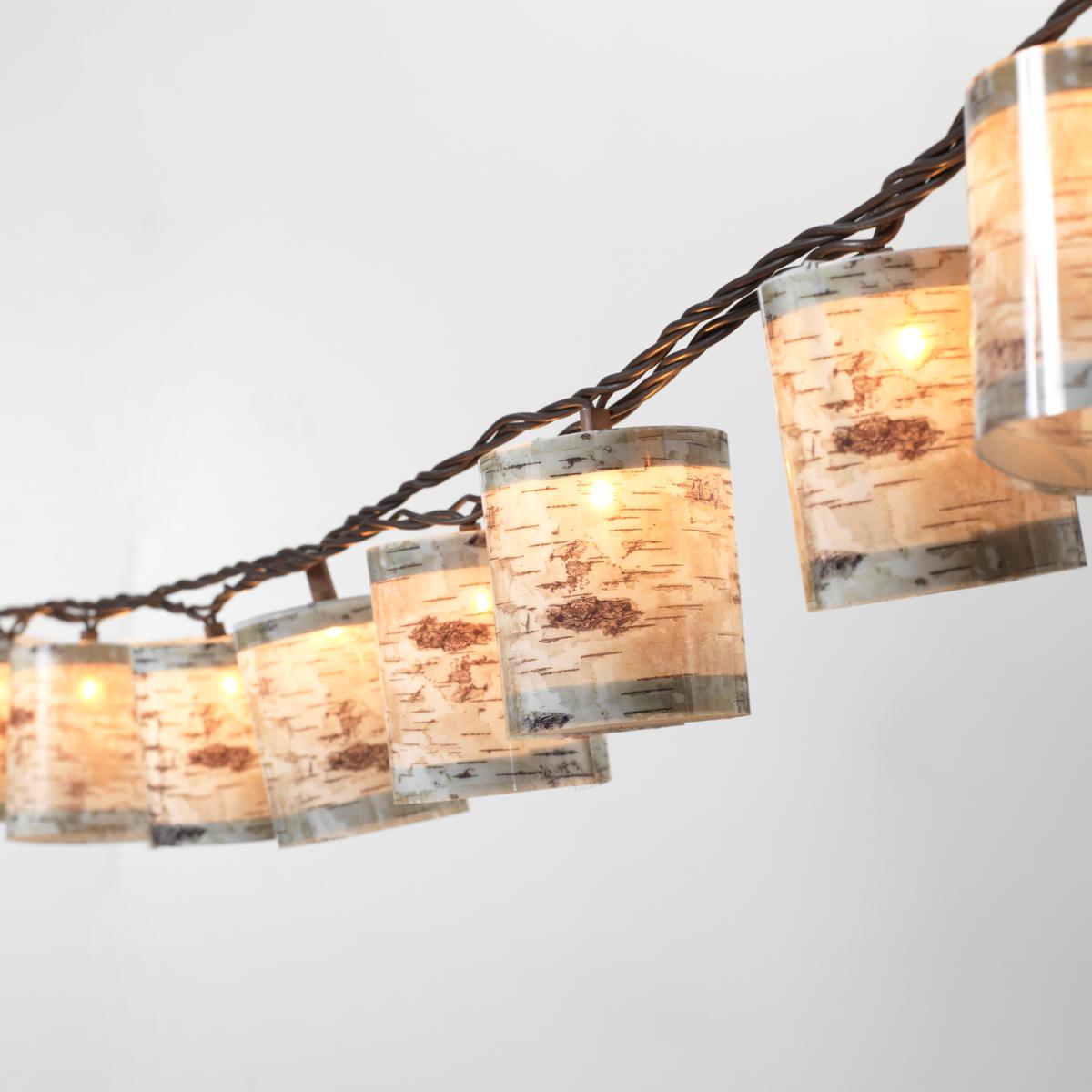 The Gerson Companies Birch Bark Pattern String Light Set w/ LED Lights 20846873 HSN