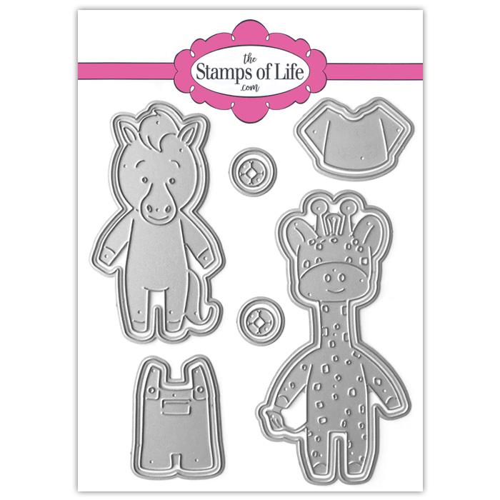 The Stamps of Life Little Peeps Giraffe & Horse Dies - 20485092 | HSN