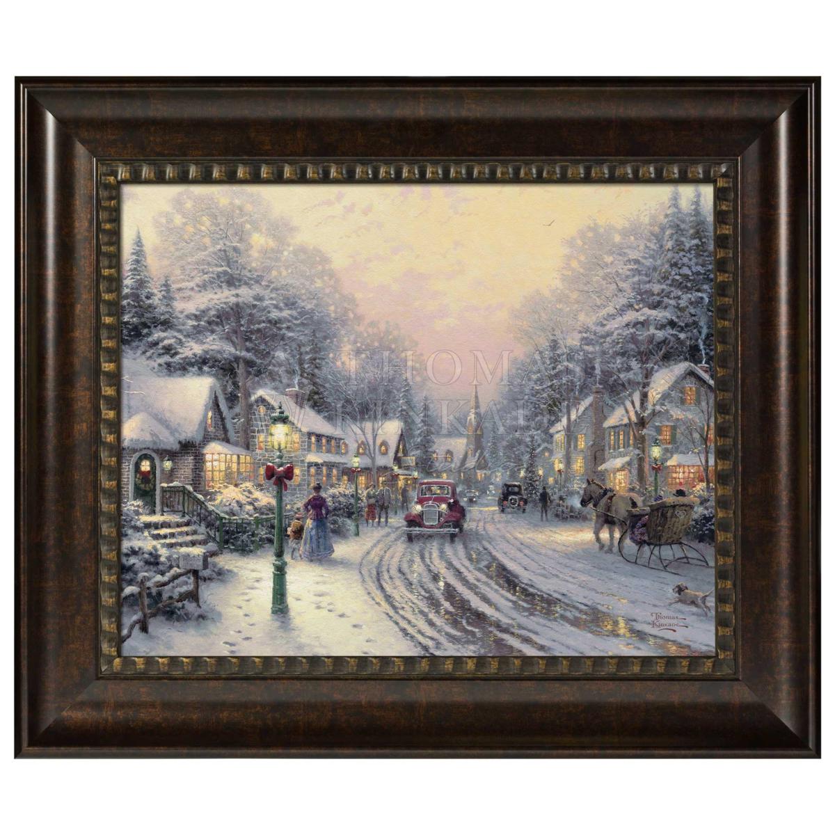 Thomas Kinkade Christmas Village Set