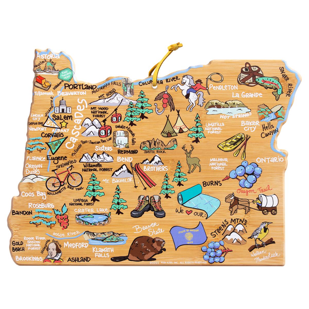 Los Gatos-Saratoga Map Large Bamboo Cutting Board