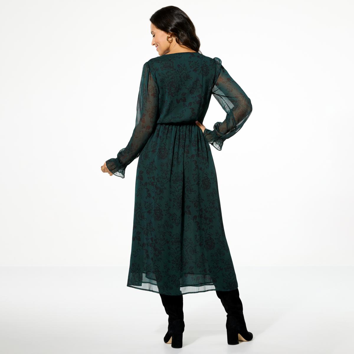 knee length dresses for ladies Crinkle Chiffon Dress– Sueno Made Kauai main image 0