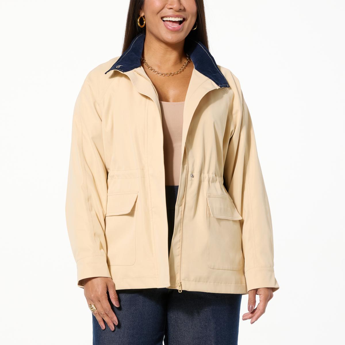 Tower Hill by Christie Brinkley Raglan Sleeve Utility Jacket | HSN