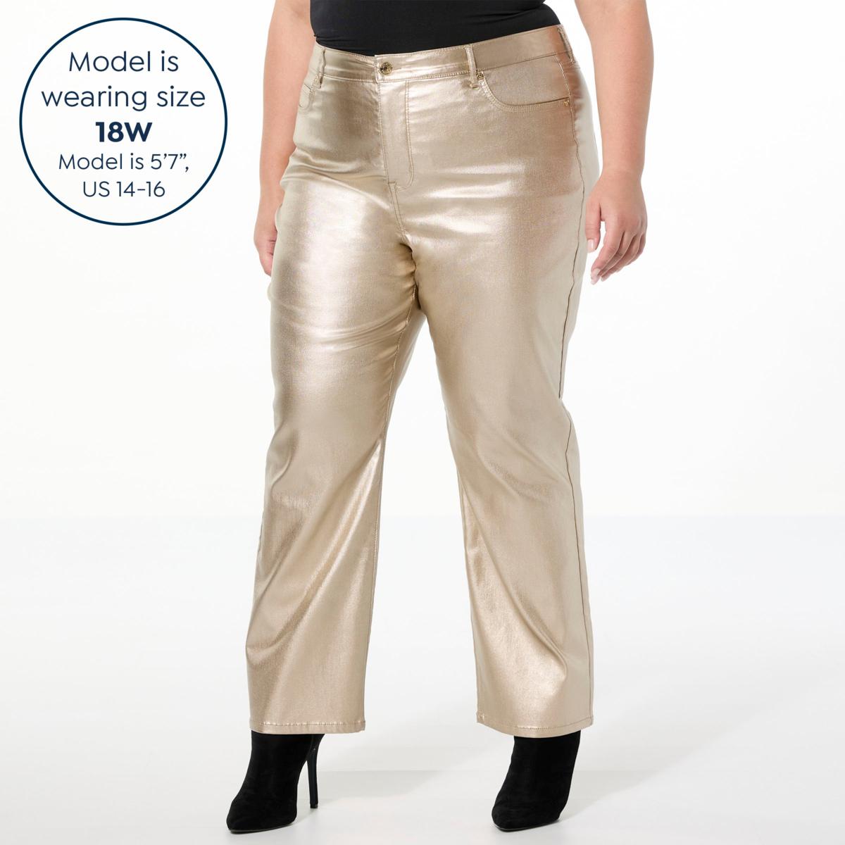 TWRHLL by Christie Brinkley Coated High Rise Ankle Pant