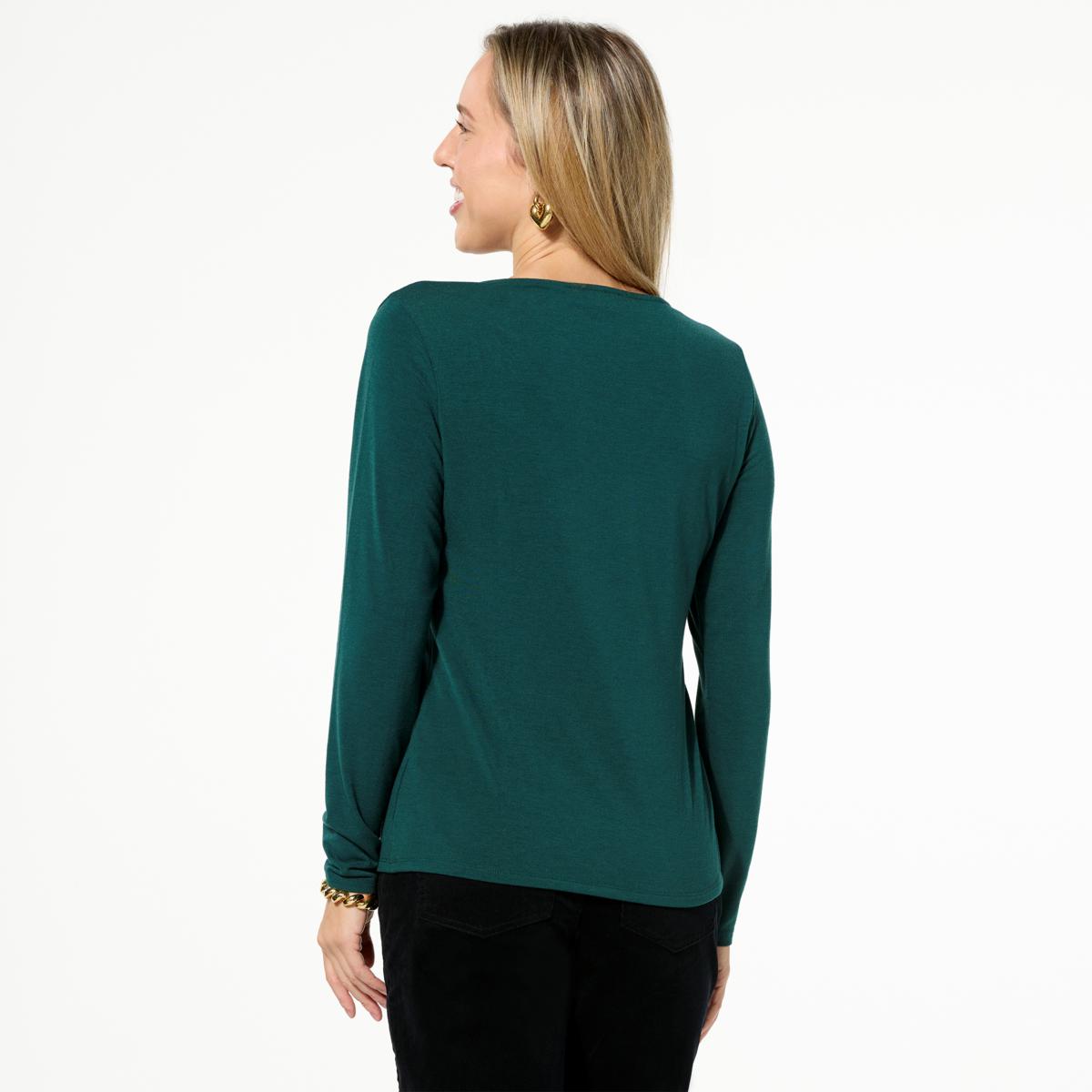 TWRHLL by Christie Brinkley V-Neck Long-Sleeve Top