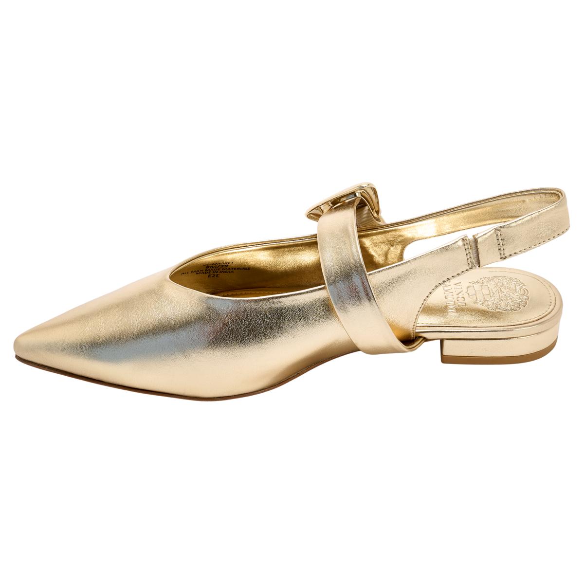 Vince Camuto Amoret Leather/Suede Slingback Flat | HSN