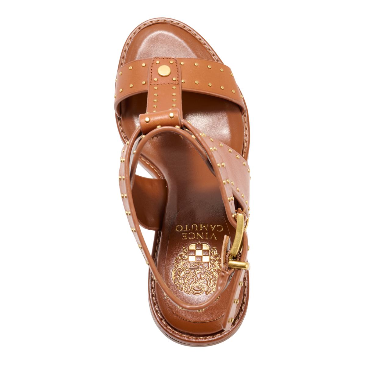 Vince Camuto Faunie Studded Leather Dress Sandal | HSN