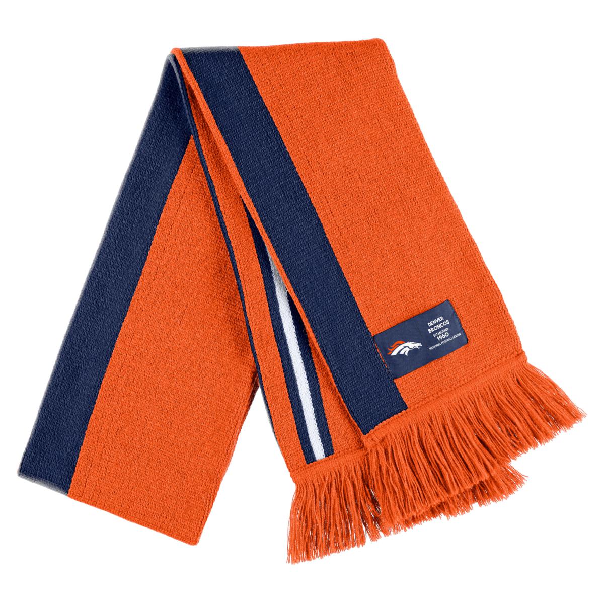 Women's WEAR by Erin Andrews Denver Broncos Striped Scarf & Gloves Set