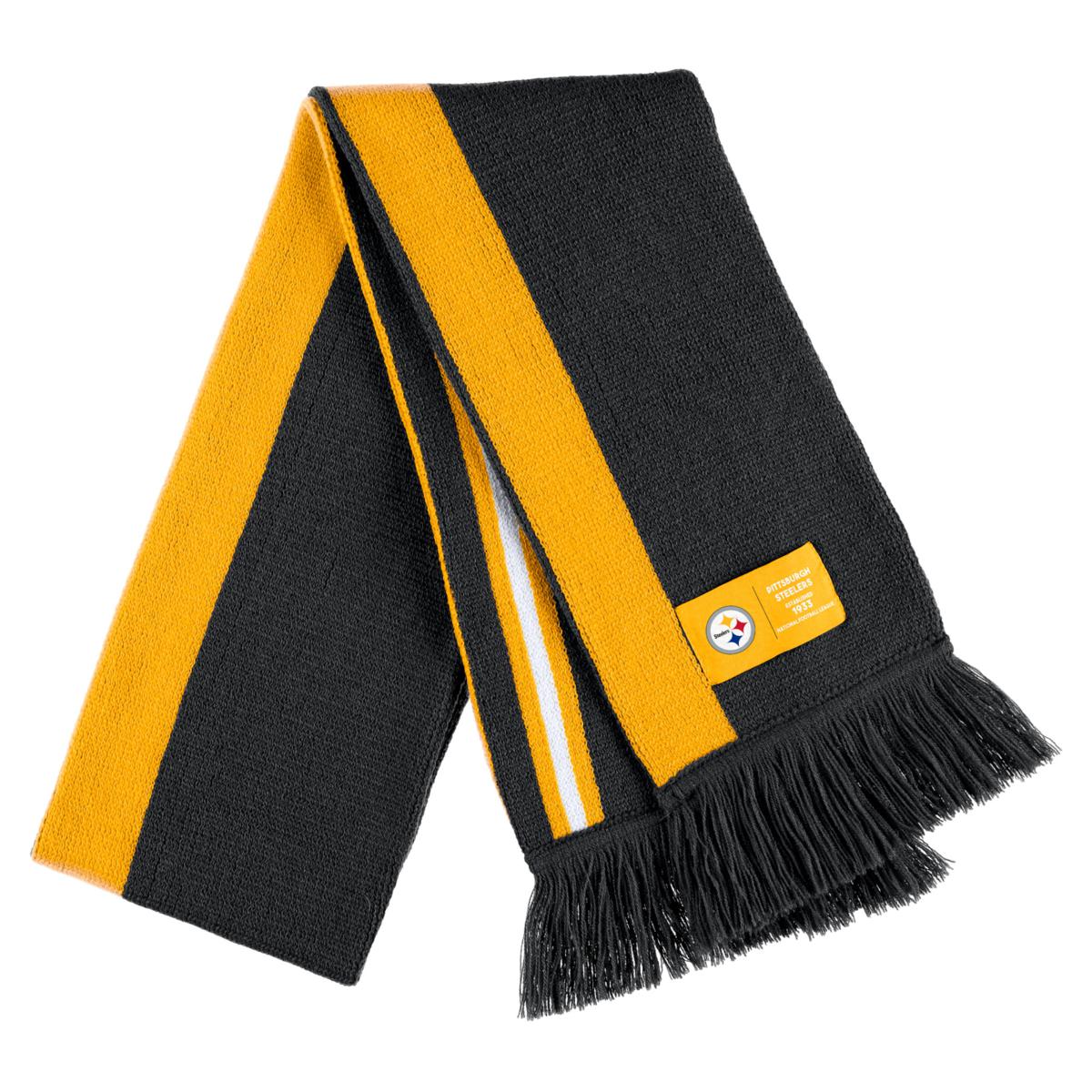 Women's Wear by Erin Andrews Pittsburgh Steelers Striped Scarf & Gloves Set