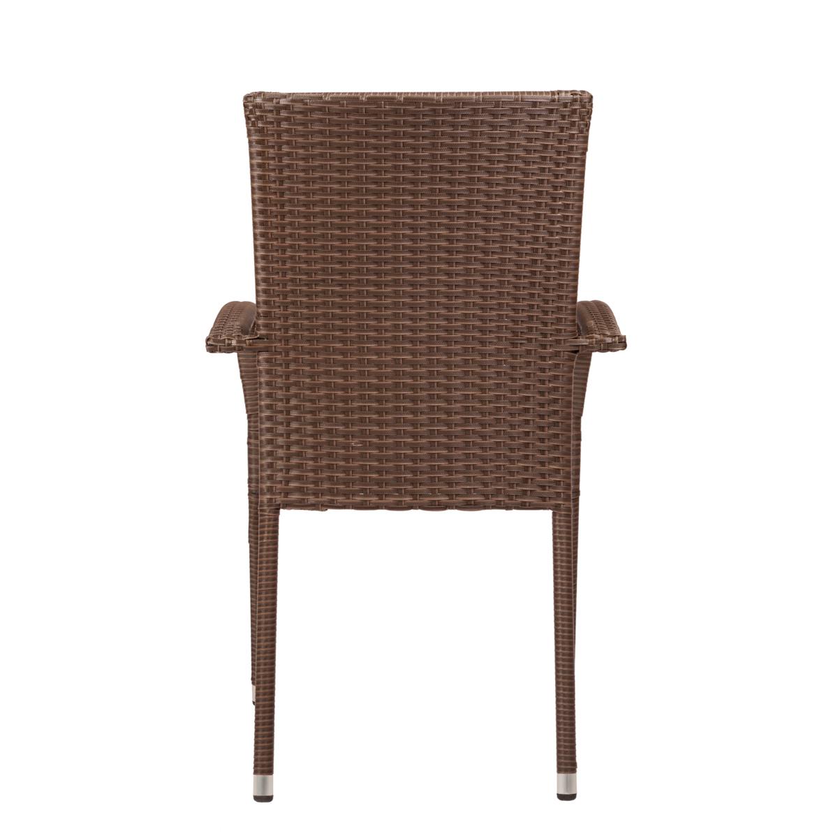 Well Traveled Living Morgan Outdoor Wicker Chair Mocha 9853076