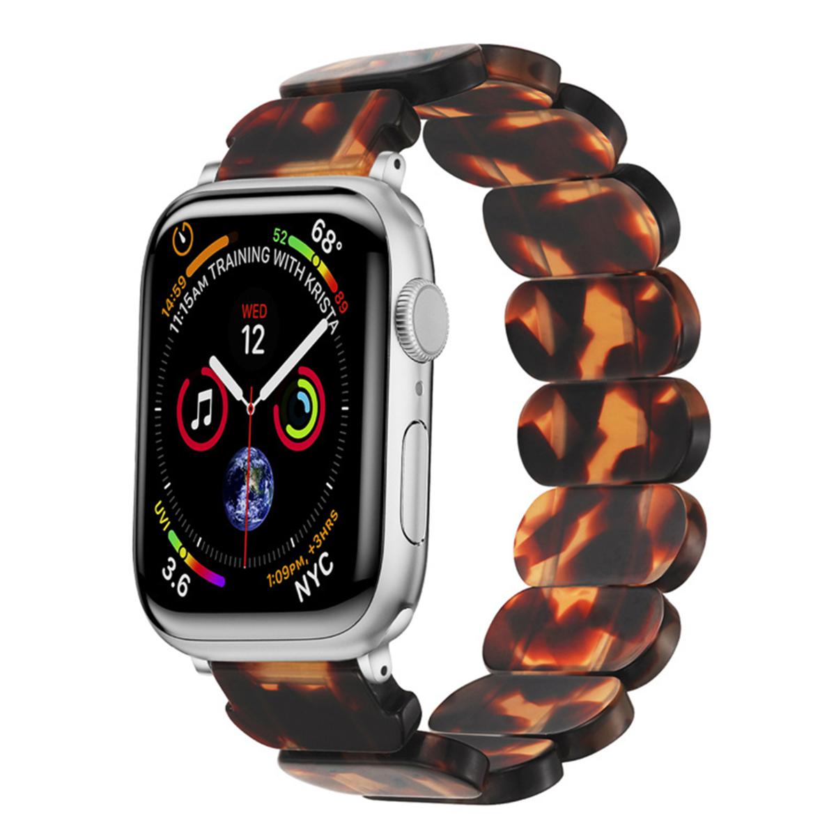 Tortoise shell apple on sale watch band silver