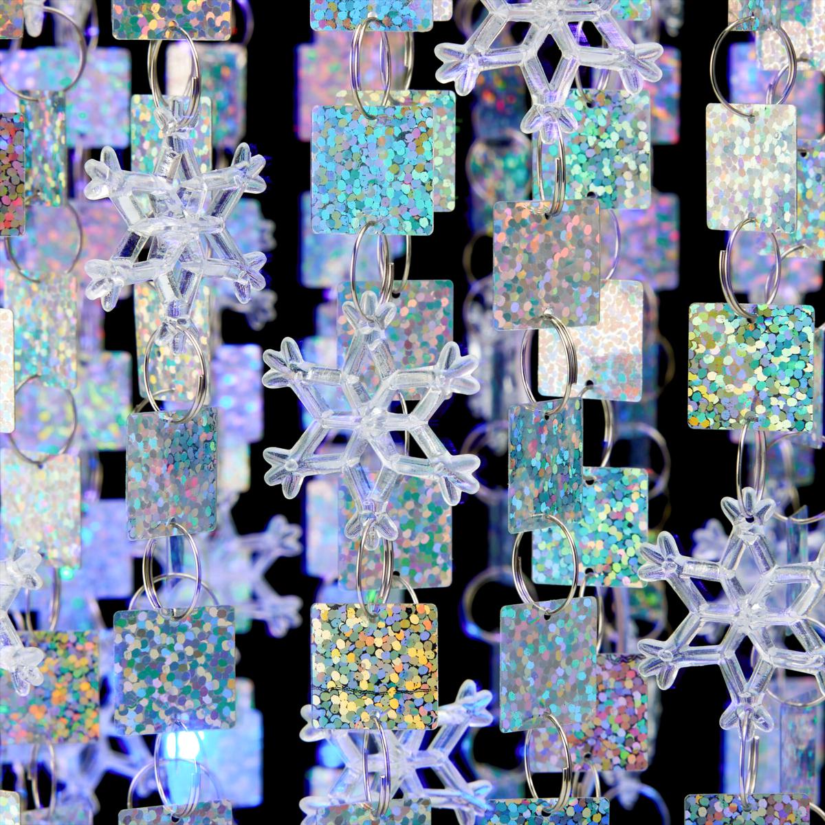 Winter Lane Color-Changing Shimmering Snowflake Chandelier with Timer -  20843650