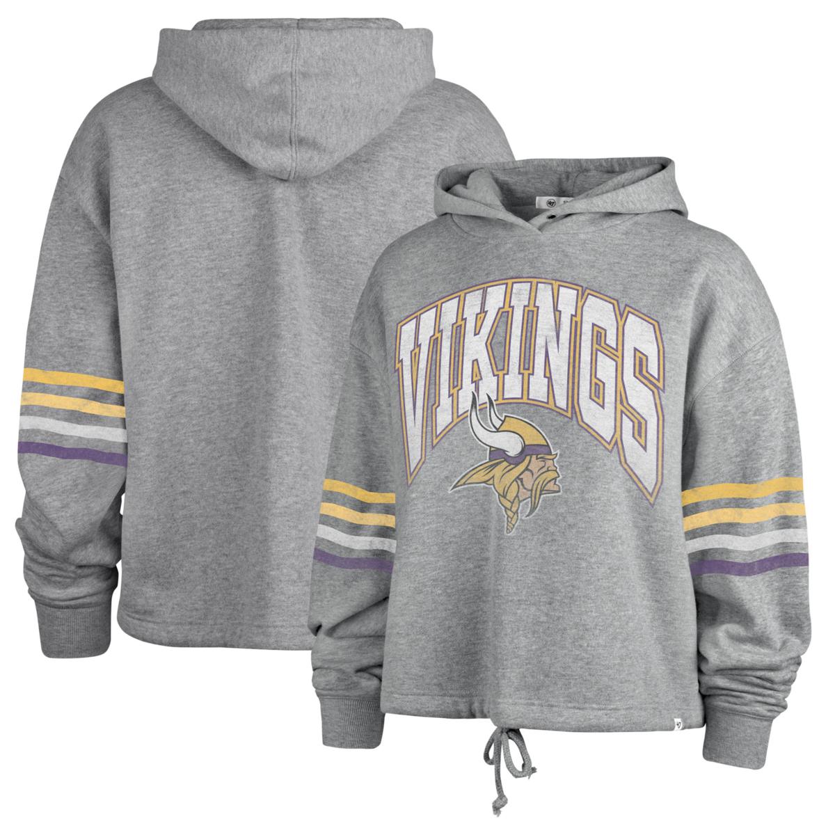 Women's '47 Heather Gray Minnesota Vikings Upland Bennett Pullover ...