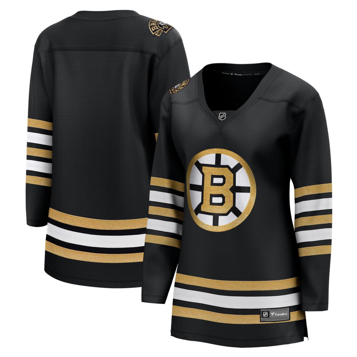 Women's Fanatics Branded Black Boston Bruins 100th Anniversary Premier