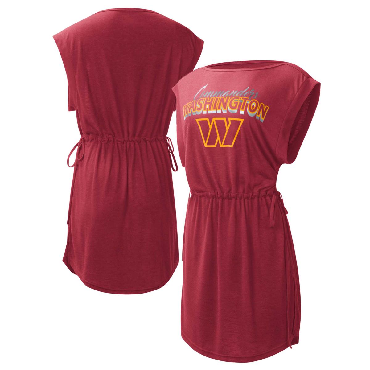 Women's G-III 4Her by Carl Banks Burgundy Washington Commanders G.O.A.T.  Swimsuit Cover-Up