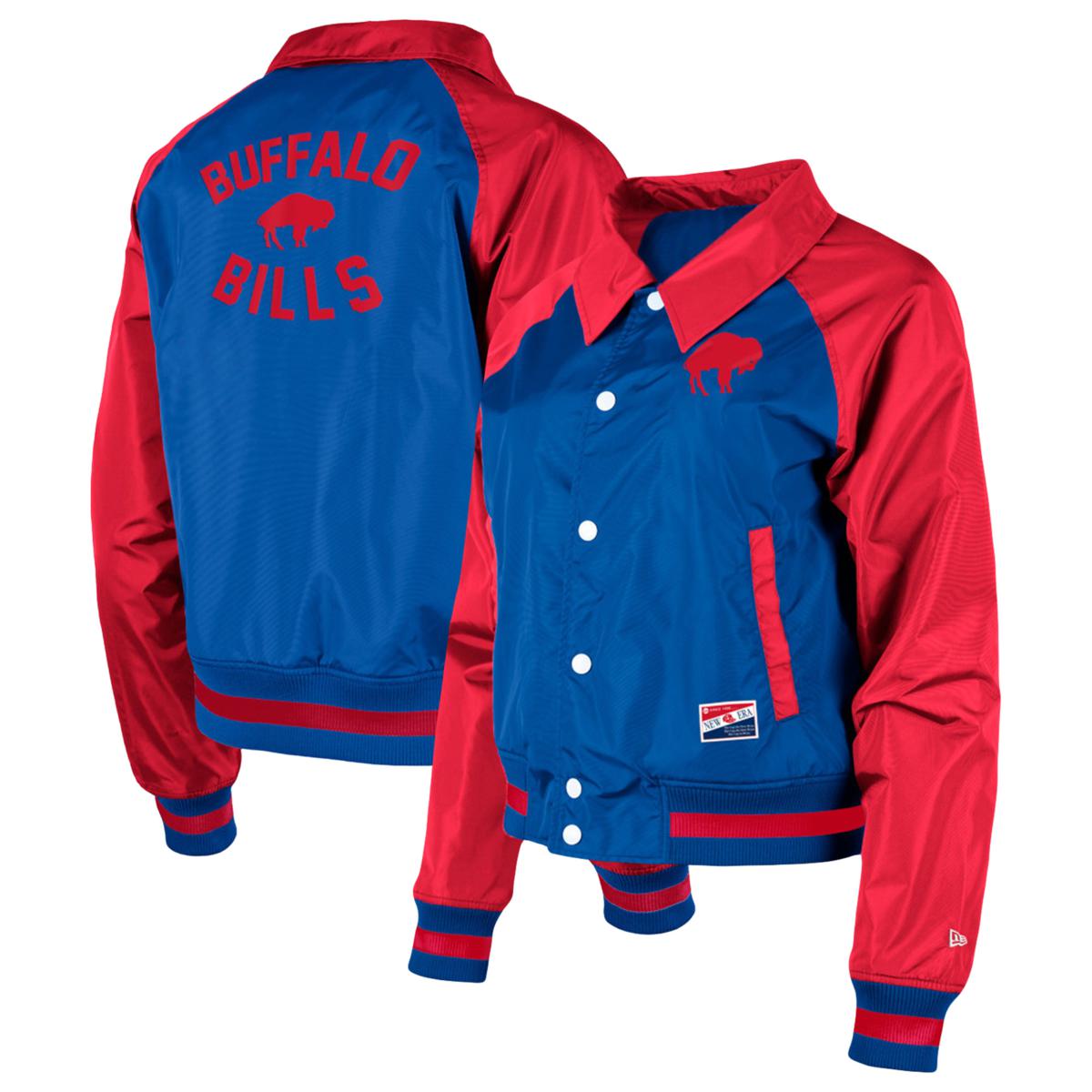 Women's New Era Royal Buffalo Bills Coaches Raglan Full-Snap Jacket