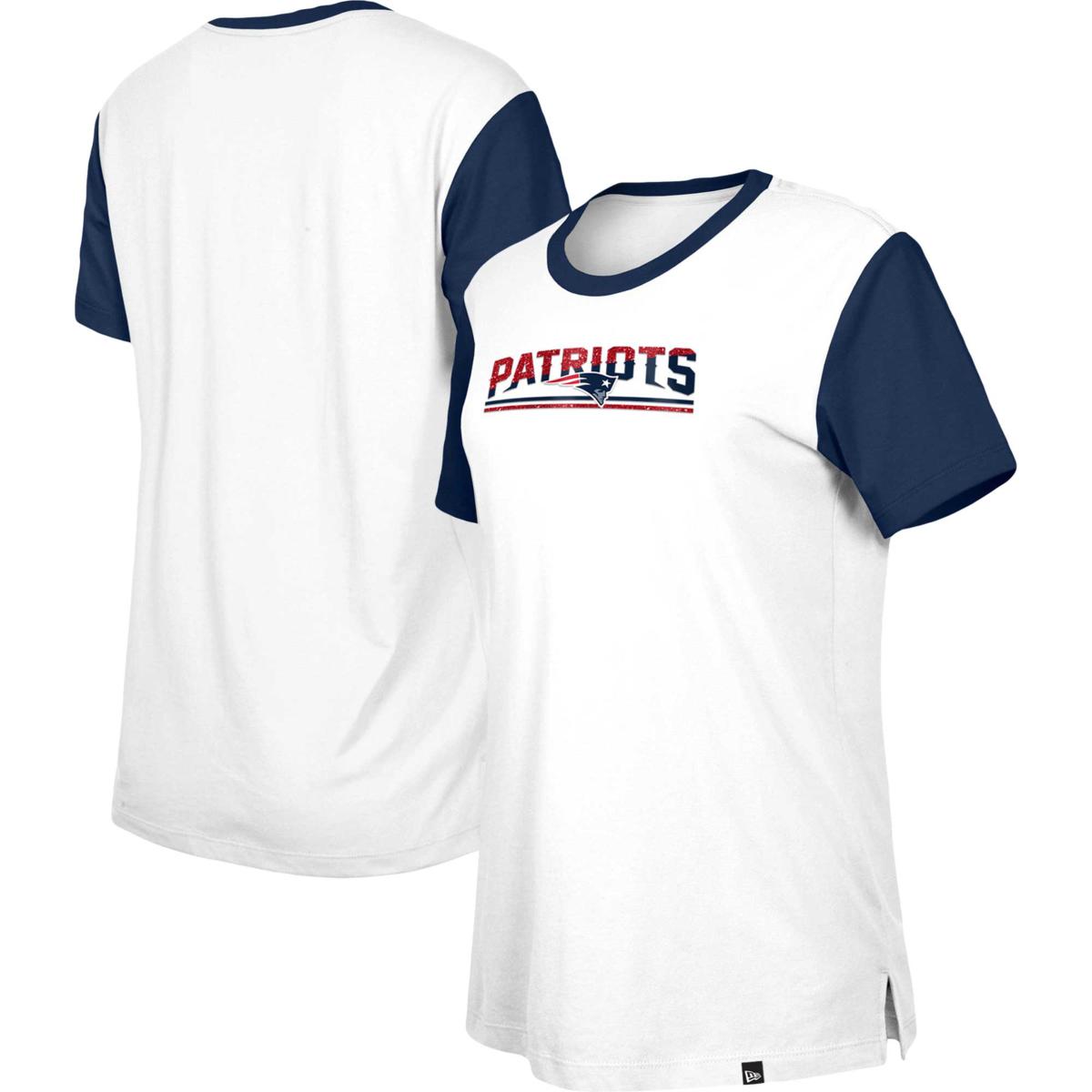 Women s New Era White Navy New England Patriots Third Down